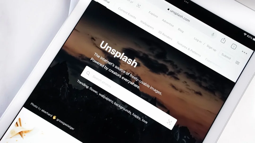 our-story Businesswoman working on laptop with Android 6.0 Marshmallow webpage open.